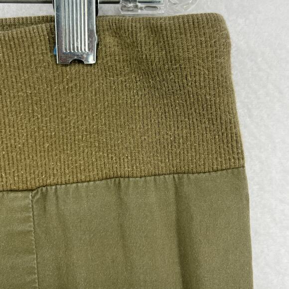 EILEEN FISHER Pants M Stretch Organic Cotton Canvas Tapered Drawstring Green - Picture 8 of 14